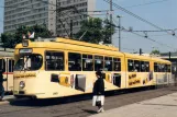 Postcard: Düsseldorf tram line 710 with articulated tram 2863 at Jan-Wellem-Platz (1986)