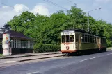 Postcard: Düsseldorf tram line V with railcar 107 near Hilden (1961)