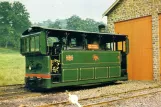 Postcard: Érezée steam powered railcar 1076 in front of Tramway Touristique de l'Aisne (1970)