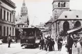 Postcard: Essen railcar 2 on Kettwiger Straße (1900)