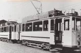 Postcard: Essen railcar 554 at the depot Betriebshof Stadtmitte (1958)