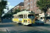 Postcard: Frederiksberg tram line 14 with articulated tram 808 on Dalgas Blvd (1965)