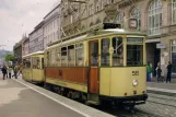 Postcard: Freiburg im Breisgau railcar 56 at Bertoldsbrunne (2000)