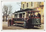 Postcard: Gera museum tram 29 on Wiesestraße (1992)