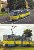 Postcard: Gotha tram line 1 with articulated tram 301 at Orangerie (2007-2009)
