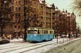 Postcard: Gothenburg railcar 211 on Linnégatan (1978)