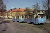Postcard: Gothenburg tram line 4 with railcar 15 near Sannabacken (1980)
