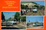 Postcard: Gothenburg tram line 4 with railcar 519 at Kungsportsplatsen (1985)