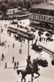 Postcard: Gothenburg tram line 5 at Kungsportsplatsen (1953)