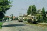 Postcard: Haarlem railcar A 325 on Toorenveltstraat, Oegstgeest (1960)