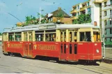 Postcard: Hamburg tram line 1 with railcar 3361 on Sechslingsforte (1976)
