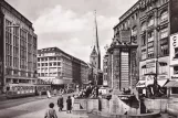 Postcard: Hamburg tram line 18  on Mönckebergstraße (1961)
