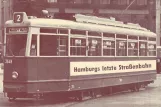 Postcard: Hamburg tram line 2 with railcar 3648 at Rathausmarkt (1978)