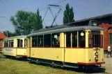 Postcard: Hannover railcar 236 in front of Straßenbahn-Museum (1994)