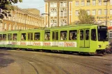 Postcard: Hannover tram line 11 with articulated tram 6024 at Hauptbahnhof (1982)