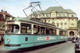 Postcard: Heidelberg articulated tram 207 on Marktplatz, Hauptstrasse (1960)