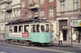 Postcard: Helsingborg tram line 5 with railcar 30 at Knutpunkten (1964-1967)