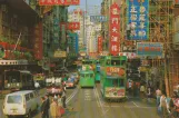 Postcard: Hong Kong bilevel rail car 66 on Burrows Street (1993)