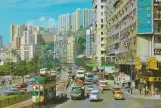 Postcard: Hong Kong railcar 101 on Causeway Road (1992)
