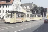 Postcard: Jena tram line 1 with railcar 139 on Dornburger Str. (1990)