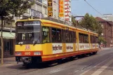 Postcard: Karlsruhe regional line S4 with articulated tram 820 (450 004-7) on Kaiserstraße (1994)