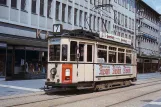 Postcard: Kassel railcar 202 near Rathaus / Fünffensterstraße (1966)