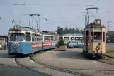 Postcard: Kassel tram line 1 with articulated tram 355 at Holländische Str. (1981)