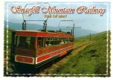 Postcard: Laxey, Isle of Man Snaefell Mountain Railway with railcar 5 on Snaefell (1980)