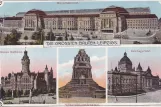 Postcard: Leipzig in front of Hauptbahnhof (1900)