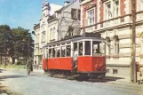 Postcard: Liberec extra line 2 with railcar 9 at Nádraži (1957)
