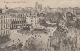 Postcard: Liège on Place du Théátre (Place de l'Opéra) (1913)
