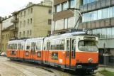 Postcard: Linz tram line 3 with articulated tram 66 at Landgutstr.  Urfahr, Bergbahnhof (1996)