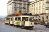Postcard: Linz tram line 3 with railcar 27 at Hauptplatz (1977)