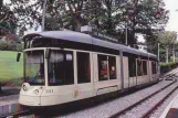 Postcard: Linz tram line 50 with low-floor articulated tram 501 at Schableder (2009)