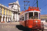 Postcard: Lisbon Colinas Tour with railcar 5 on Praça do Cormércio (2001)