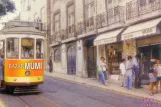 Postcard: Lisbon tram line 12E with railcar 581 on R. Santo António da Sé (1998)