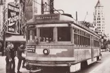 Postcard: Los Angeles railcar 5121 on Hollywood Boulevard (1952)