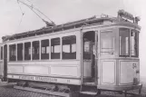 Postcard: Mainz railcar 54 at the depot Kreyßigstr. (1907-1909)
