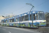 Postcard: Mainz tram line 52 with articulated tram 275 at Zahlbach (1989)
