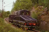 Postcard: Malmköping museum line with motor freight car 2 on Museispårvägen (1975)