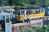 Postcard: Malmköping museum line with railcar 186 at Malmköping (1980)