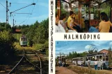 Postcard: Malmköping museum line with railcar 21  Museispårvägen Malmköping (1970)