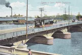 Postcard: Manila tram line on Bridge of Spain (1905)