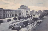 Postcard: Mannheim railcar 56 at Central Station (1929)