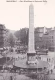 Postcard: Marseille on Place Castellane et Boulevard Baille (1900)