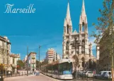 Postcard: Marseille tram line T2 on Place des Réformés (2008)