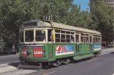 Postcard: Melbourne tram line 12 with railcar 861 on Macarthur Street (1995)