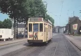 Postcard: Mons regional line 1 with railcar 10345 on Place Communale (1967)