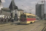 Postcard: Moscow tram line 32 with railcar 1138 at Yaroslavskaya St (1976)