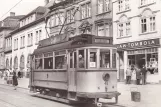 Postcard: Mühlhausen Unterstadtlinie with railcar 46 on Steinweg (1967)